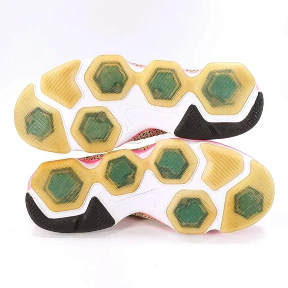 Nike Flyknit Zoom Athletic Running Shoe Womens Size 8.5 698616-301 Pink White - Picture 7 of 9